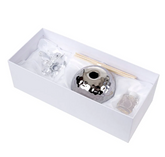 Hammered Aromatherapy Silver Diffuser W. Crystal Butterfly Top